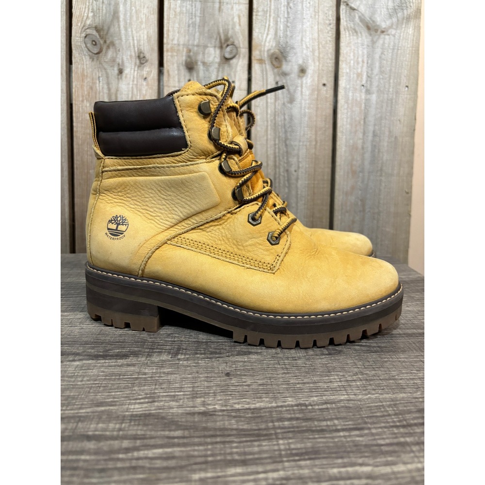 Timberland Courmayeur Valley Boots Wheat Yellow Leather A2HQ3 Womens‎ 8.5